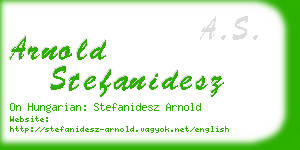 arnold stefanidesz business card